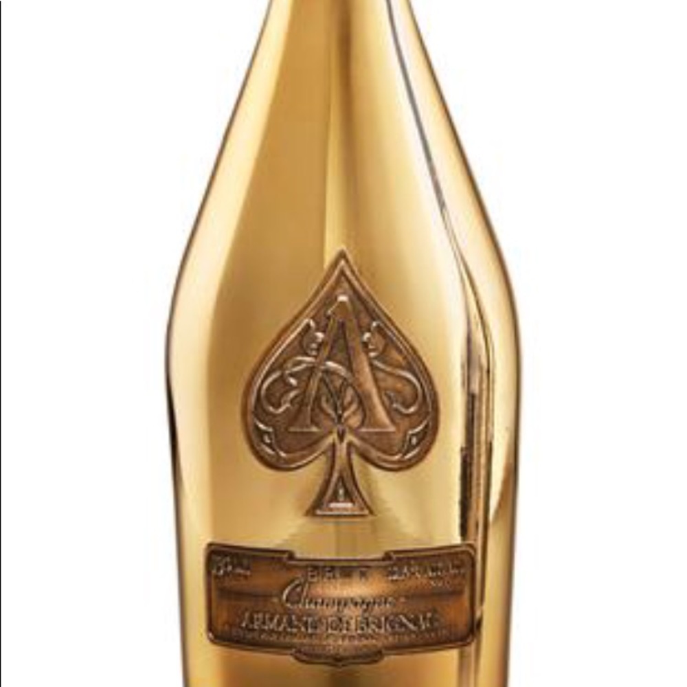 EMPTY Gold Ace Champagne Bottle